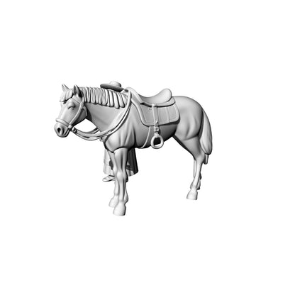 Yao's Studio LYTR074 High Detail Victorian Style Farmer & Horse Set, Unpainted Resin 3D Print Models for Diorama 1set