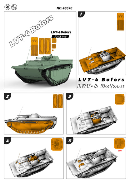 SSMODEL 670D Finished Painted 15mm WarGaming Military Model Kit France LVT-4 Bofors Light Tank