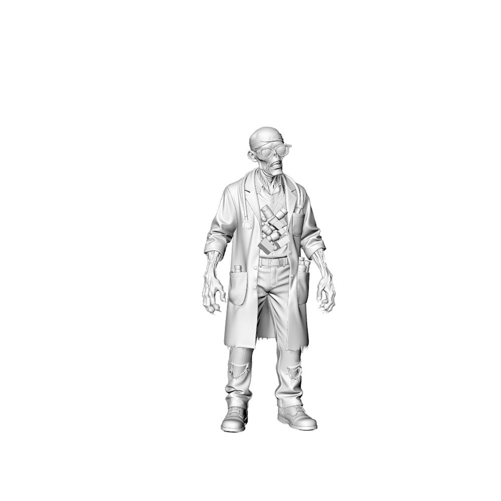 MRY-SFW LYGR310 3D Printed Hospital Medical Staff Zombie Set - Surgeon Nurse Paramedic Pharmacist Attendant Unpainted Model