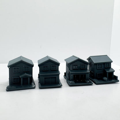 LYTS171 3D Printed American Residential Model Set - Miniature Building Scene Decor