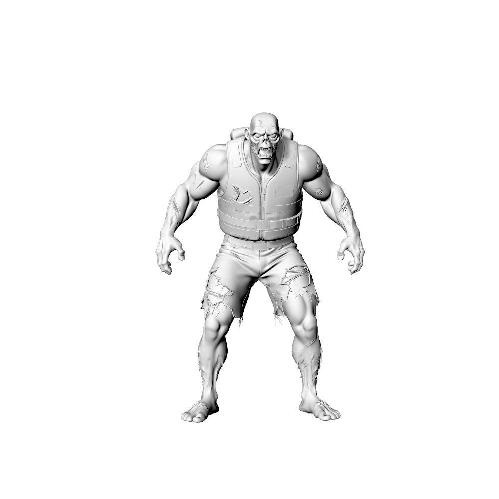 MRY-SFW LYGR316 3D Printed Cruise Ship Crew Zombies Set - Captain Sailor Chef Waiter Lifeguard Miniature Model Kit