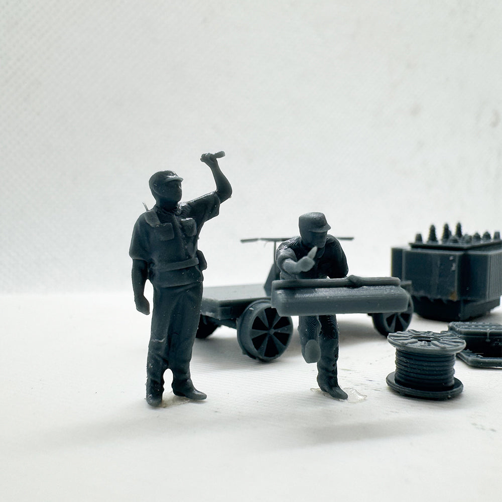 Yao's Studio LYTS075 Diorama 3D Railway Train Scene Railway Maintenance Equipment Set