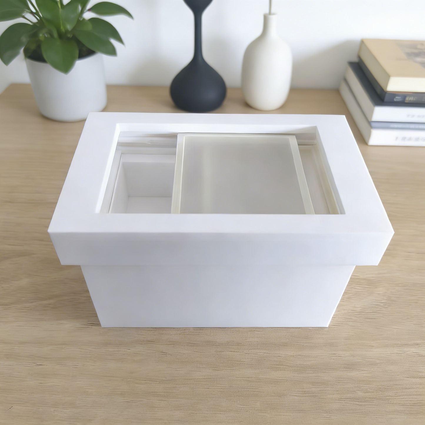 RHF256 Freezer Fruit Salad Counter 3D Printed Modern Miniature Furniture Freezer Fruit Salad Counter Model 1:12 Scale Miniature BJD/OB Dollhouse Accessory Home Cottage Scenery Decoration, DIY Miniature Scene Prop, Desktop Creative Ornament