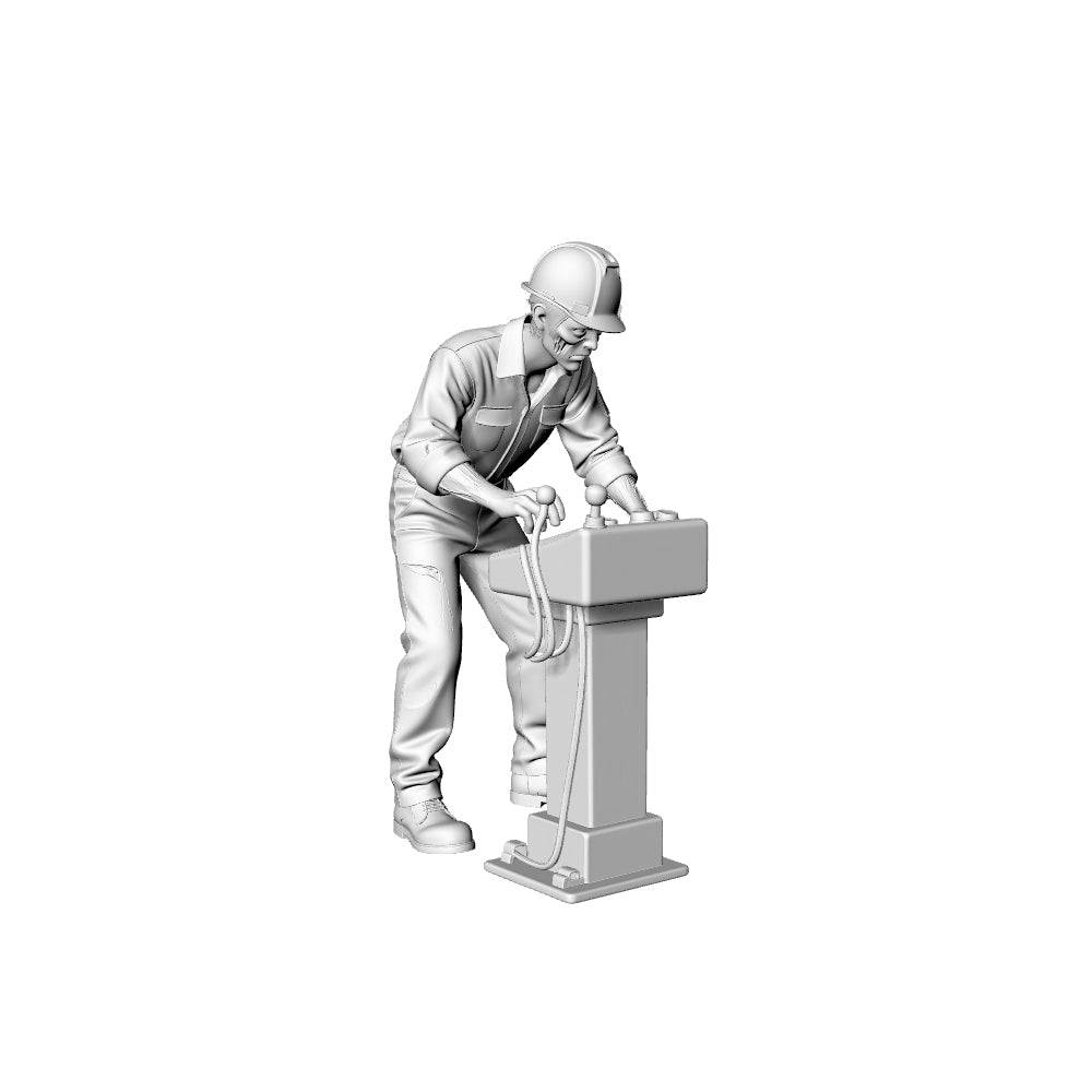 MRY-SFW LYGR315 3D Printed Construction Site Workers Zombies Set ¡§C Builder, Steel Fixer, Cement Worker, Electrician, Tower Crane Driver Model Kit