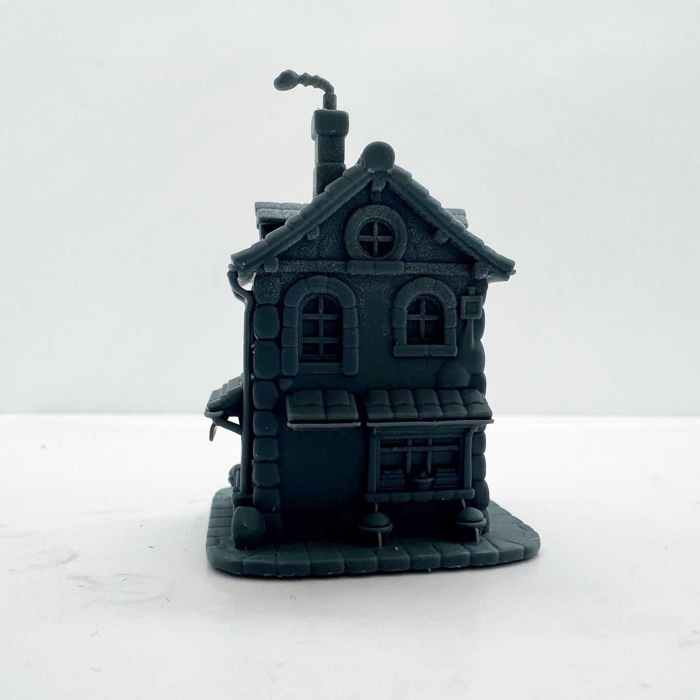 LYTS184 3D Printed Fairy-Tale Stone Cottage Miniature Model - Railroad Diorama Ornament