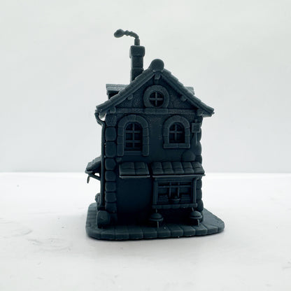 LYTS184 3D Printed Fairy-Tale Stone Cottage Miniature Model - Railroad Diorama Ornament