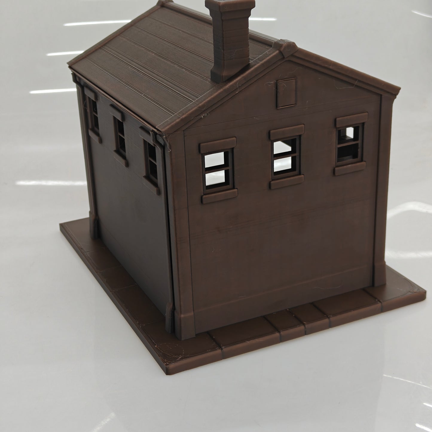 RHF0447 Triangular-roof wooden house with windows Desktop Ornament Sand Table Architecture Architectural Model Miniature House Small-scale Landscaping