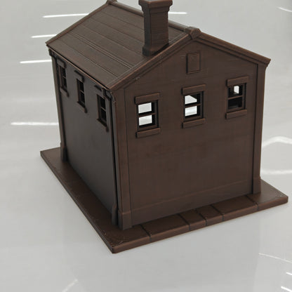 RHF0447 Triangular-roof wooden house with windows Desktop Ornament Sand Table Architecture Architectural Model Miniature House Small-scale Landscaping