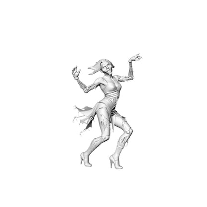 MRY-SFW LYGR314 3D Printed Nightclub Staff Zombies Set - DJ, Bartender, Dancer, Security, Waiter Miniature Model