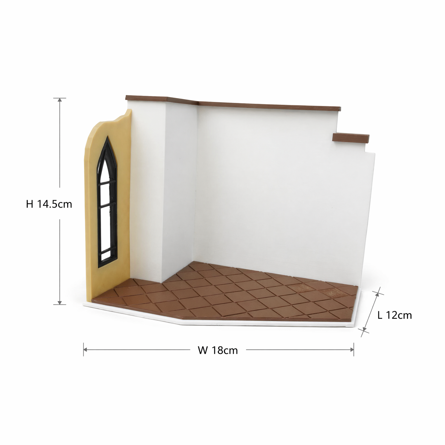 RHF0412 Street Corner Shop Miniature Framework Open Space Body Multi-scenario Adaptation Desktop Ornament Creative DIY Hut Dollhouse Background House Model Home Background