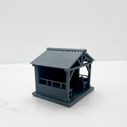 LYTS183 3D Printed Industrial-Style Railroad Pump House Miniature Model - Railroad Diorama
