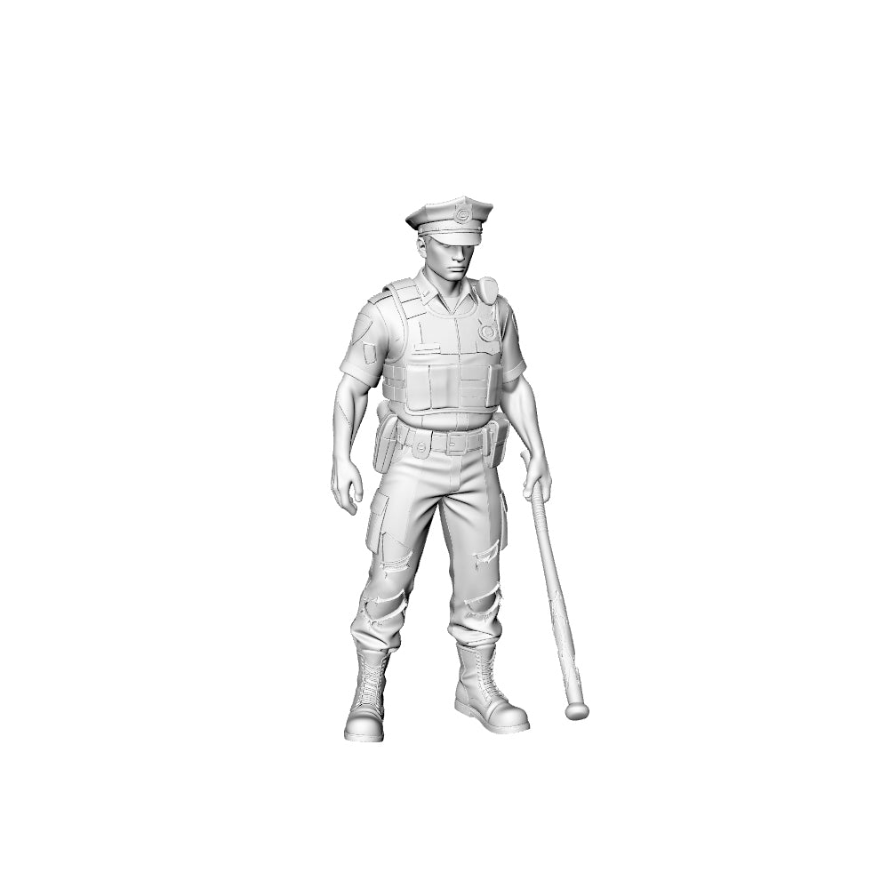 MRY-SFW LYGR324 3D Printed Post-Apocalyptic Police Station Survivors Set POLICE Style Wargame Miniatures