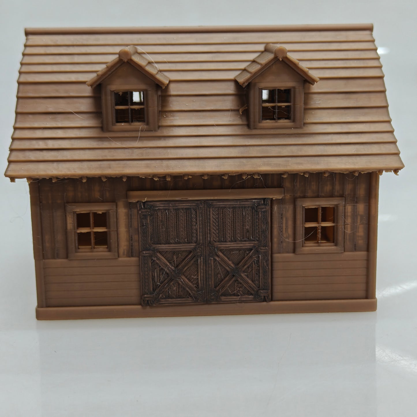 RHF0444 Triangular-roof wooden house with multiple windows Desktop Ornament Sand Table Architecture Architectural Model Miniature House Small-scale Landscaping