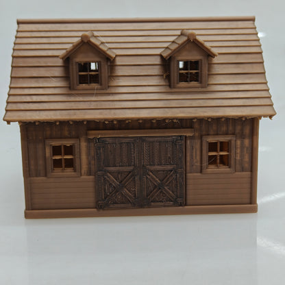RHF0444 Triangular-roof wooden house with multiple windows Desktop Ornament Sand Table Architecture Architectural Model Miniature House Small-scale Landscaping
