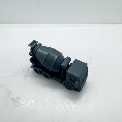 LYTS159 3D Printed Concrete Mixer Truck Miniature Model Construction Vehicle Decor for Dioramas Collection Displays