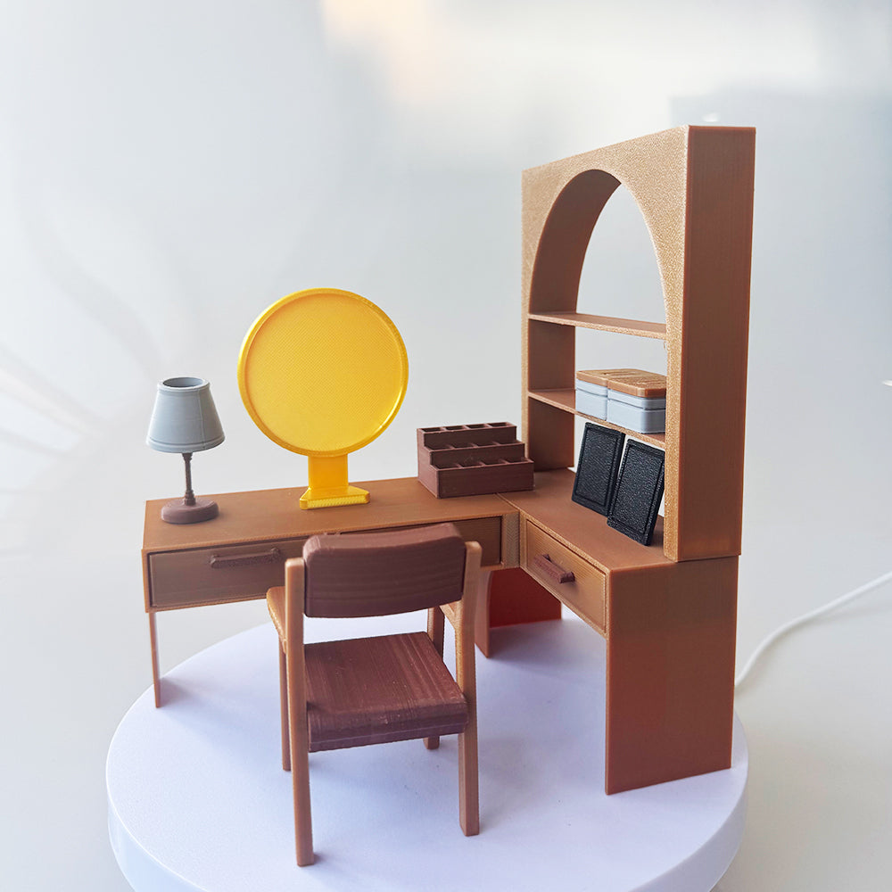 RHF12212  Dressing Table Powder Room BJD Dollhouse Furniture OB Dollhouse Furniture 3D Printed  Miniature Dollhouse Furniture
