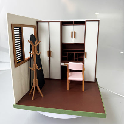 RHF121018 Fitting Room 3D Printing DIY Miniature Scenes Dollhouse Frame Creative Decorations Desktop Scenarios Mini Models BJD OB Doll