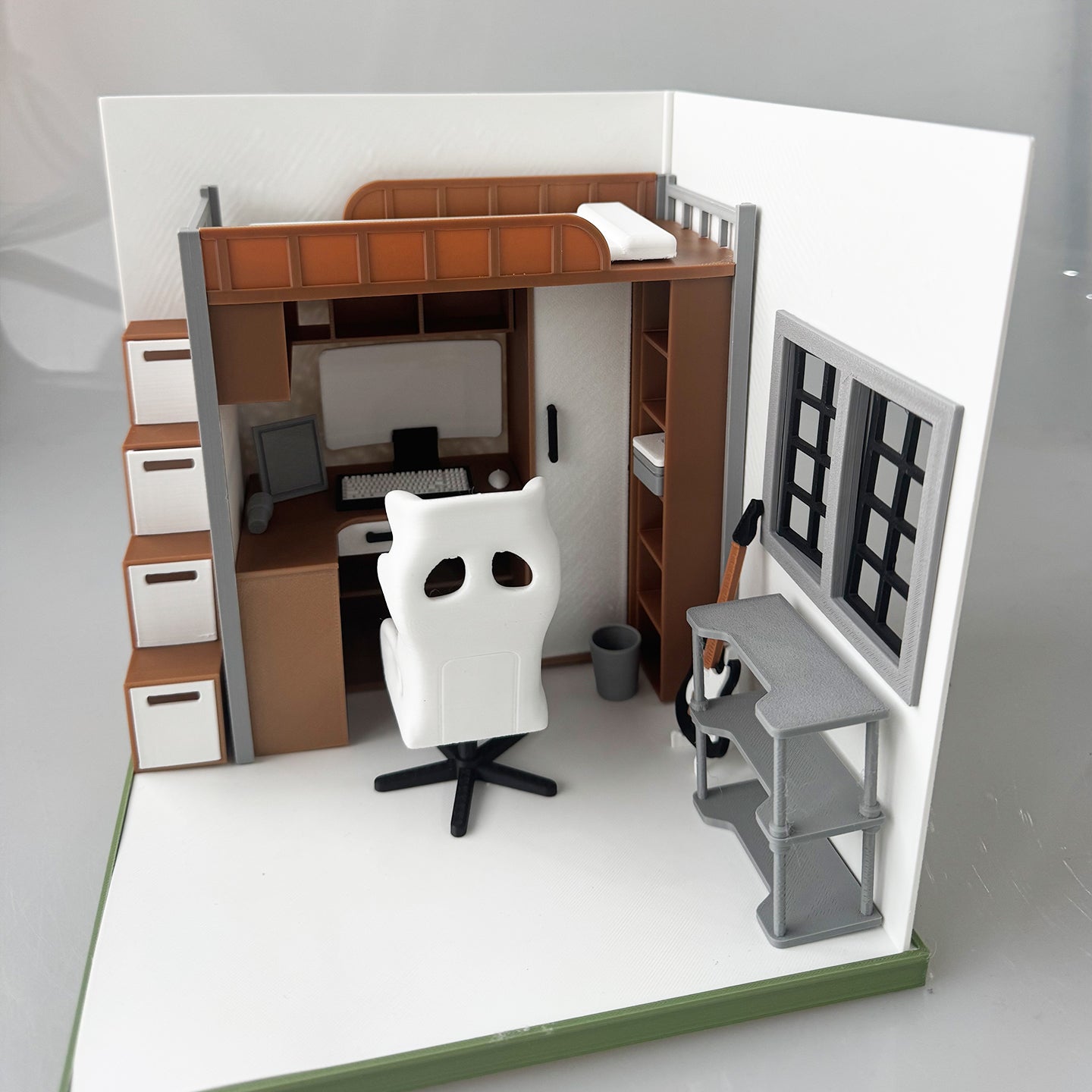 RHF1012 Summer Retreat Hut 3D Printing DIY Miniature Scenes Dollhouse Frame Creative Decorations Desktop Scenarios Mini Models 12-Inch BJD OB Doll