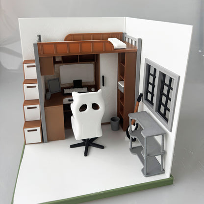 RHF1012 Summer Retreat Hut 3D Printing DIY Miniature Scenes Dollhouse Frame Creative Decorations Desktop Scenarios Mini Models 12-Inch BJD OB Doll