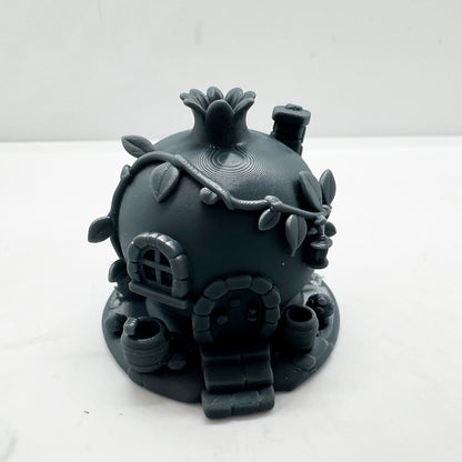 LYTS177 3D Printed Miniature Pomegranate House Scene - Whimsical Fantasy Diorama Decor for Model Display