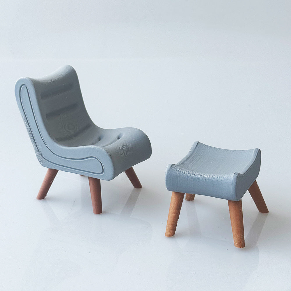 RHF12204 Miniature Recliner 3D Printing DIY Miniature Scenes Dollhouse