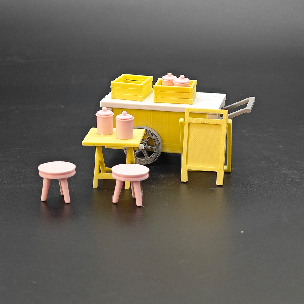 LYTP121028 1/12 Street Food 3D Printing DIY Miniature Scenes Dollhouses Creative Ornaments Desktop Displays Mini Models 1/12 Scale BJD OB Dolls Blind Box Figurines & Dolls