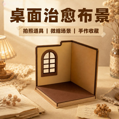 RHF0393 Minimalist Miniature Scene House Frame, Single-Side  – LCD 3D printed resin model kit, image 4