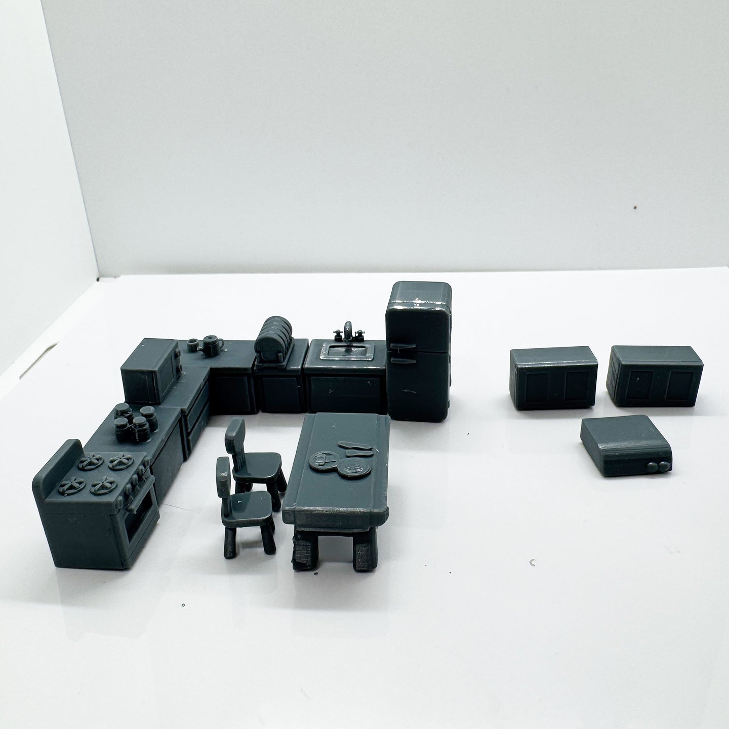 Yao's Studio LYTS086 3D Printed Miniature Model Cartoon-Style Modern Kitchen Furniture Set