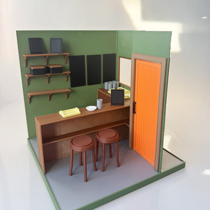 RHF1014 Summer Retreat Hut 3D Printing DIY Miniature Scenes Dollhouse Frame Creative Decorations Desktop Scenarios Mini Models 12-Inch BJD OB Doll