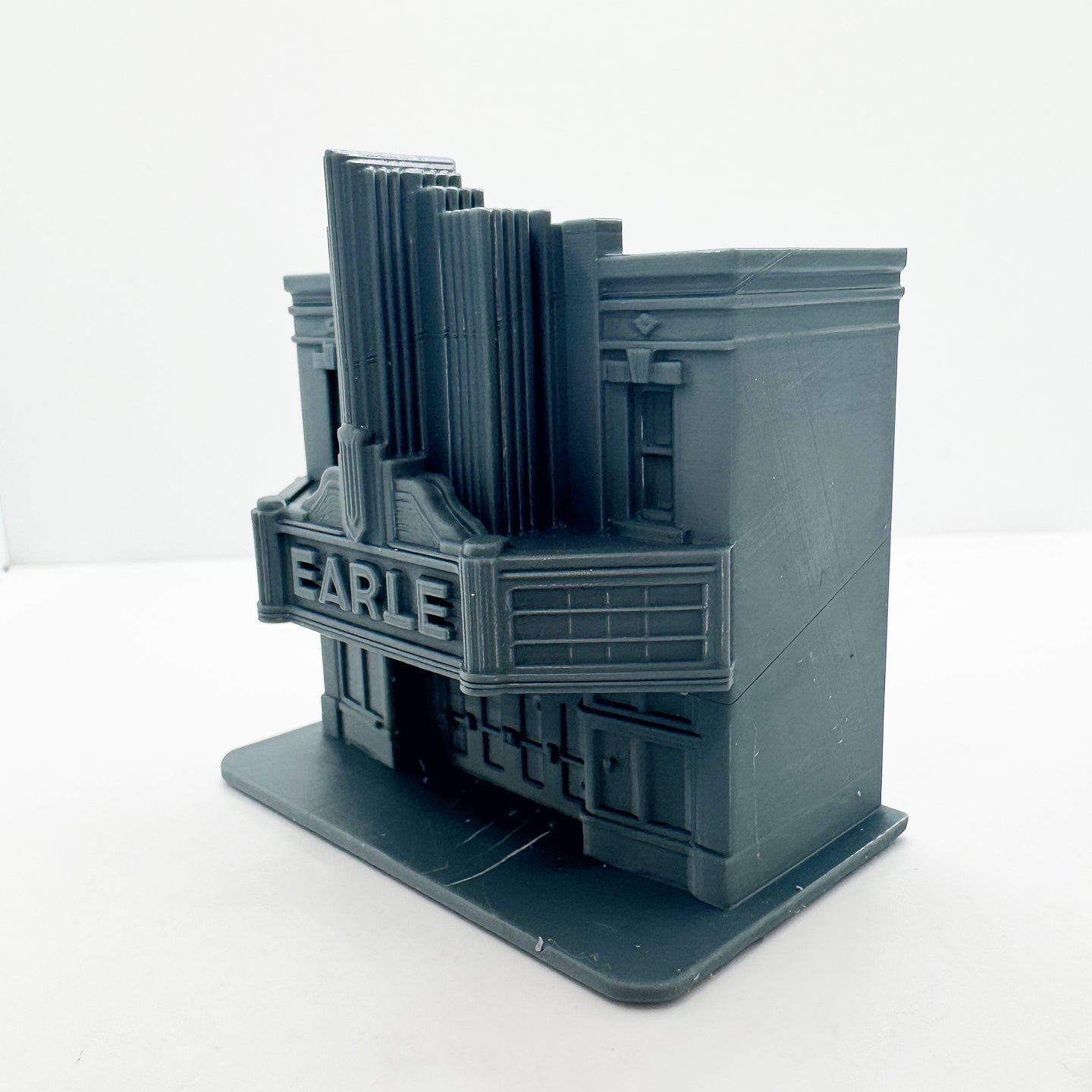 MRY-SFW LYTS128 3D Printed North Carolina Cinema Building ¨C Retro Movie Theater Miniature for Diorama Builders & Vintage Cinema Enthusiasts
