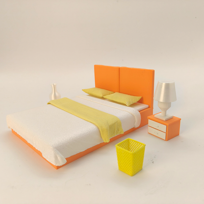 LYTP1001 Spring Kissed Moments Spring bedroom 3D Printing DIY Miniature Scenes Dollhouse Creative Decorations Desktop Scenarios Mini Models 18-Inch BJD OB Doll