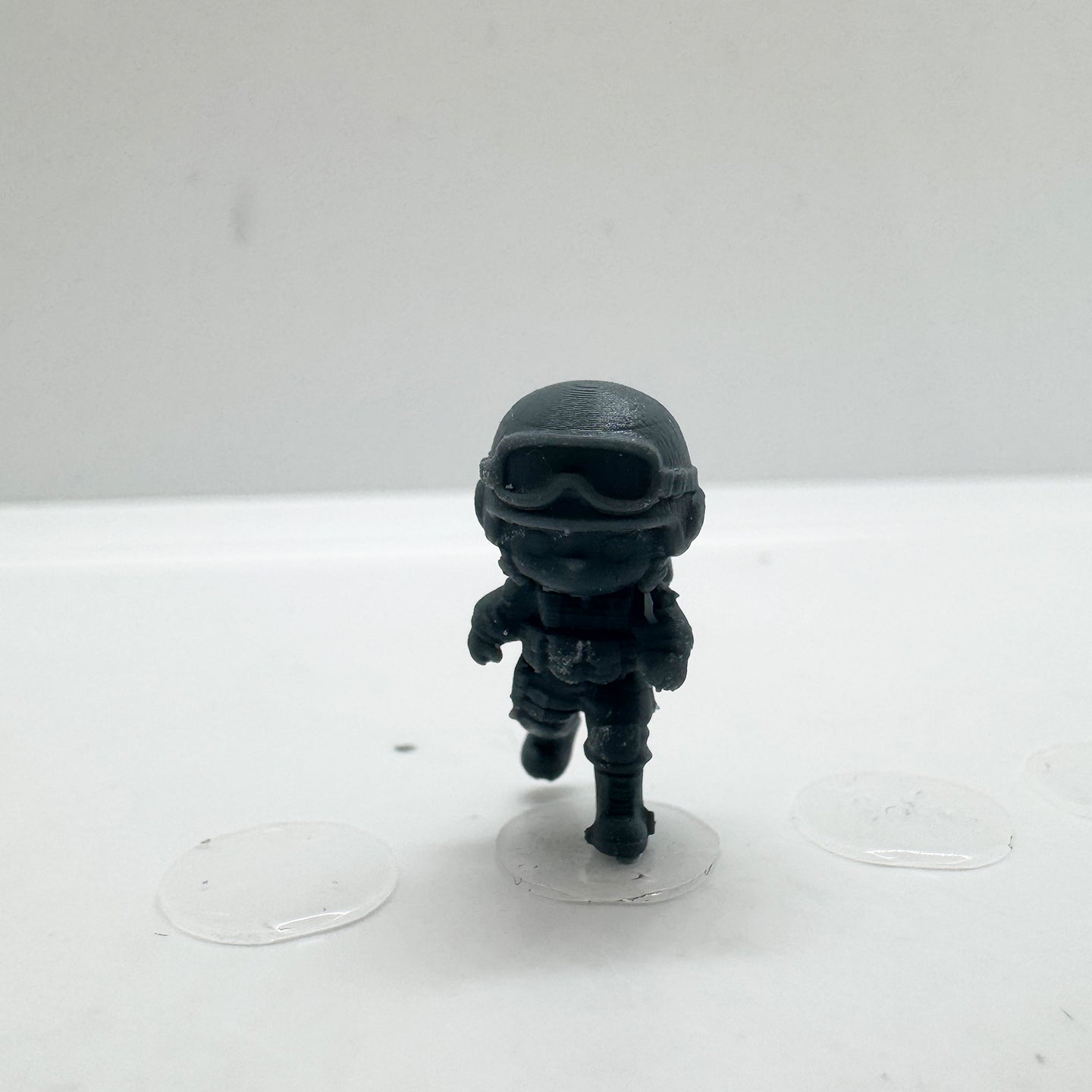 MRY-SFW LYTS151 3D Printed Q-Style Modern Military Figurines Helmet Tactical Gear Themed Trendy Toy Models for Collection Displa