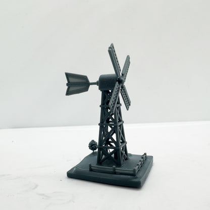 LYTS185 Old West Windmill Miniature Model - 3D Printed Railroad Scenery Accessory for Railway Dioramas