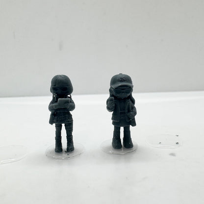 MRY-SFW LYTS146 3D Printed Q Style Fashion Girls Trendy Streetwear Figurine Models for Collection Desk Decor HO Scale