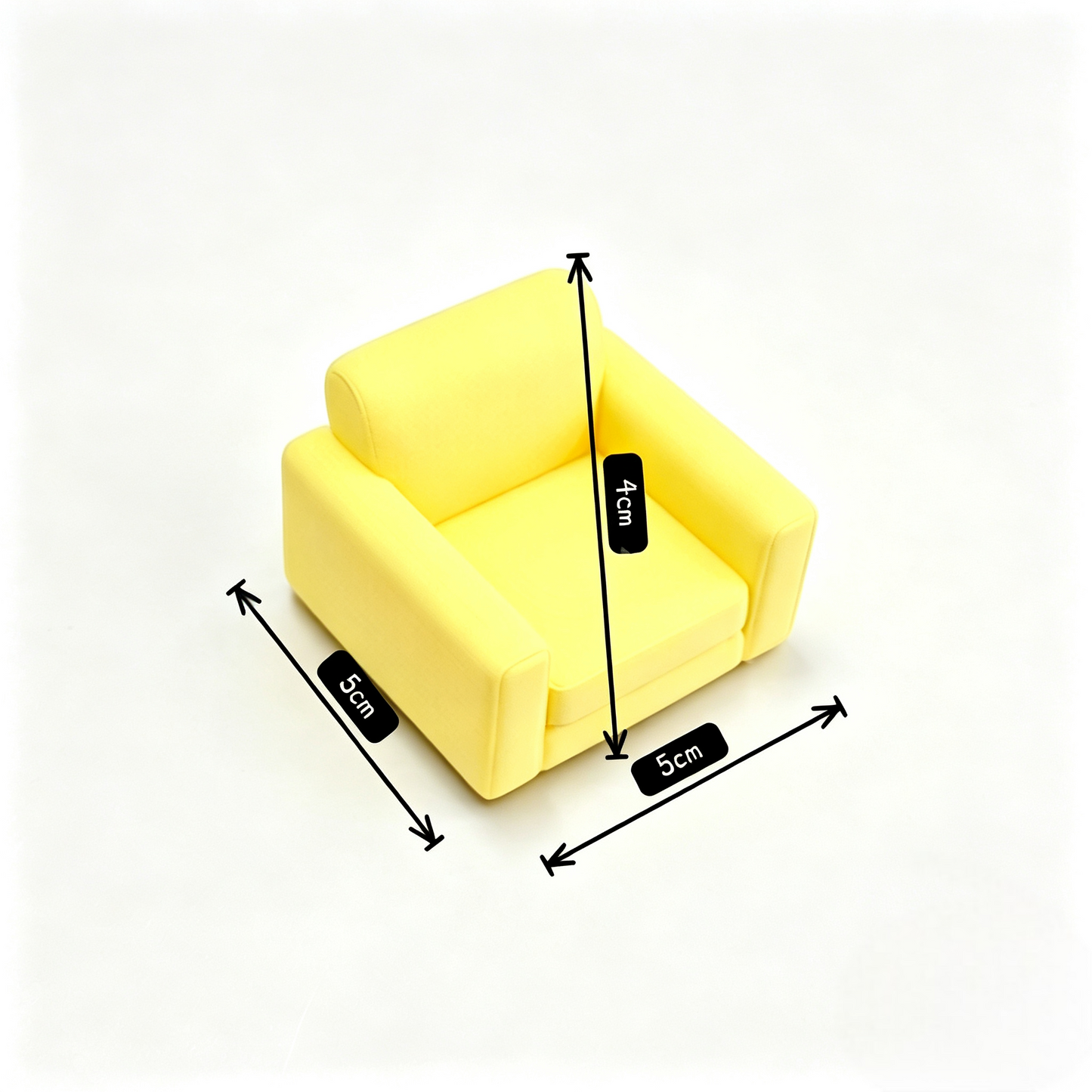 RHF373 Macaron Yellow & Pink Living Room Furniture Set Miniature Model Macaron Yellow & Pink Living Room Furniture Set Miniature Model for Dollhouse