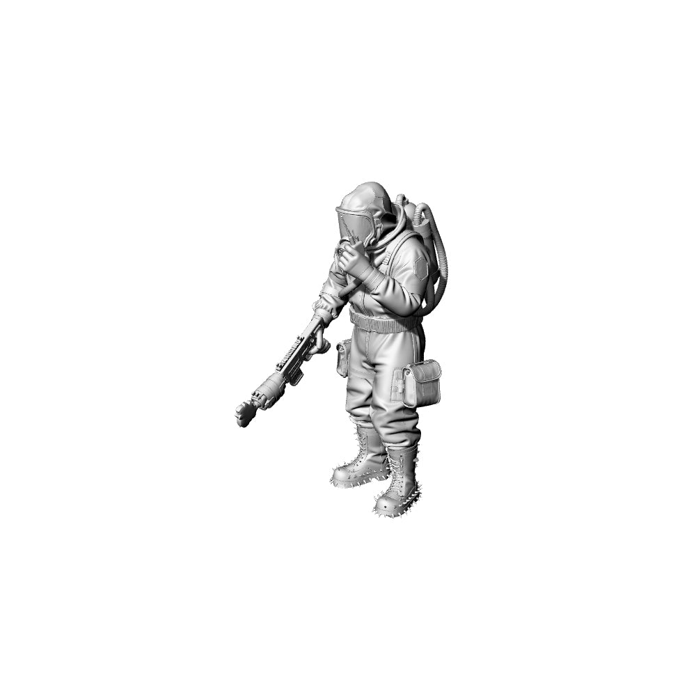 MRY-SFW LYTS324 3D Printed Post-Apocalyptic Abandoned Bio-Lab Diorama Set with Hazmat Team & Secure Door for Tabletop Wargaming