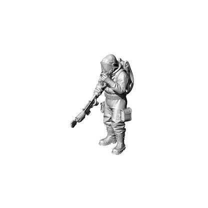 MRY-SFW LYTS324 3D Printed Post-Apocalyptic Abandoned Bio-Lab Diorama Set with Hazmat Team & Secure Door for Tabletop Wargaming