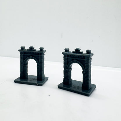 LYTS172 3D Printed European Retro Archway Model - Miniature Railway Scene Decor Ornament