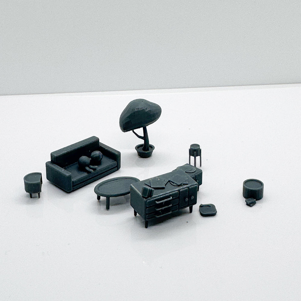 Yao's Studio LYTS078 3D Printed 3D Printed Miniature Scene Bar Interior Set Bar Counter Combo Model