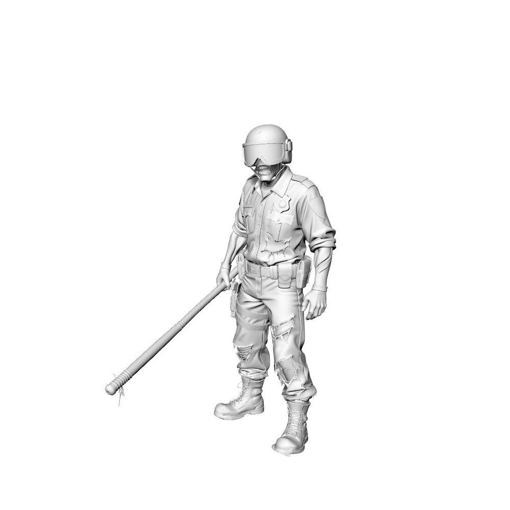 MRY-SFW LYGR311 3D Printed Supermarket Staff Zombies Set - Cashier Stock Clerk Butcher Guide Security Miniature Model Kit