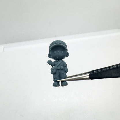 MRY-SFW LYTS148 3D Printed Q-Style Military Themed Cute Figurines Medic Soldier Themed Trendy Toy Models for Collection Deco HO Scale