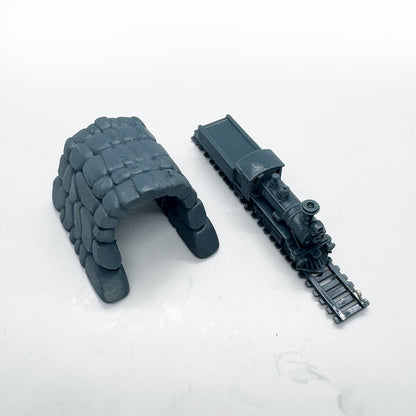 MRY-SFW LYTS142 3D Printed Steam Locomotive Stone Arch Tunnel Model - Train Scenery Diorama Kit HO Scale