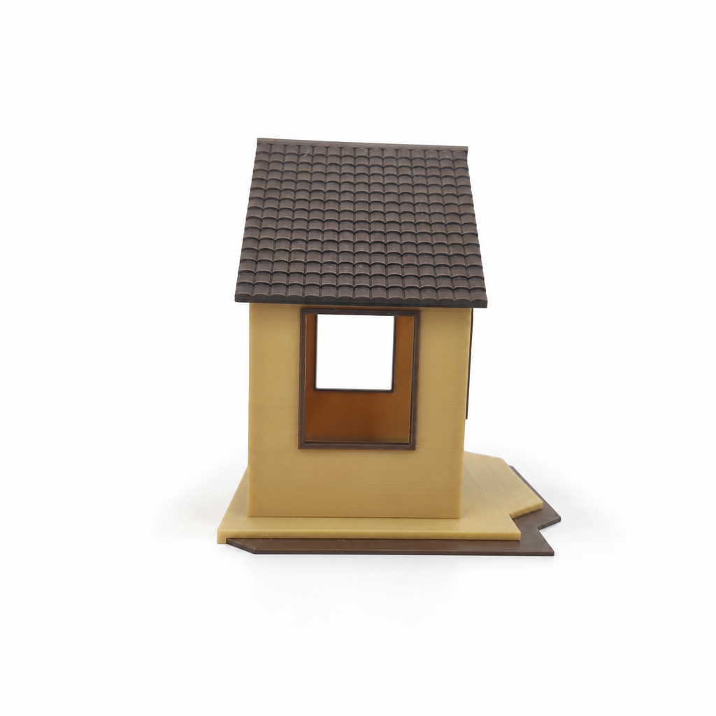 RHF0400 Miniature European Dessert Storefront Base, Open-Side Empty Room for Dollhouse Desktop Ornament Creative DIY Hut Dollhouse Background House Model Home Background Miniature Model