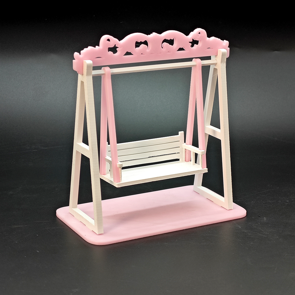 LYTP121030 1/12 Garden Swing 3D Printing DIY Miniature Scenes, Dollhouses, Creative Ornaments, Desktop Displays, Mini Models, 1/12 Scale, BJD OB Dolls