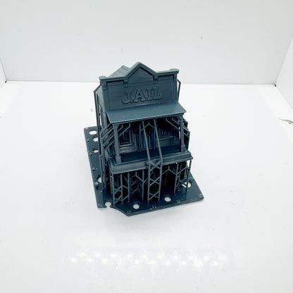 MRY-SFW LYTS118 Vintage Western Jail Building 3D Printed Retro Old West Prison Miniature for Diorama Builders Western Theme Enthusiasts or Desktop Decor
