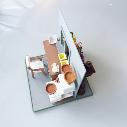 RHF121004 1/12 Study Frame 3D Printing DIY Miniature Scenes 1:12 scale dollhouse miniature office furniture set