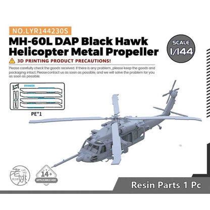 Yao's Studio LYR230 Fighter Aircraft Military Model Kit US MH-60L DAP Black Hawk Helicopter