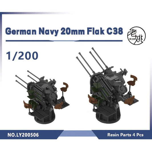 SSMODEL LY200506 1/200 Model Upgrade Parts German Navy20mm Flak C38