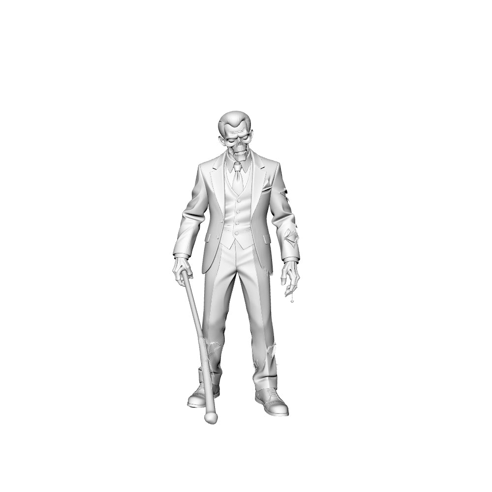 MRY-SFW LYGR304 3D Printed Vintage Style Zombie Miniatures, Retro Themed Undead Figures for Tabletop Wargames & Dioramas