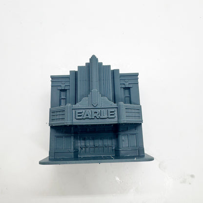 MRY-SFW LYTS128 3D Printed North Carolina Cinema Building ¨C Retro Movie Theater Miniature for Diorama Builders & Vintage Cinema Enthusiasts